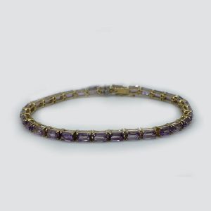 14kt gold-amethyst-bracelet