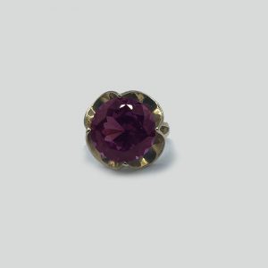 Alexandrite Ring gold floral shaped setting
