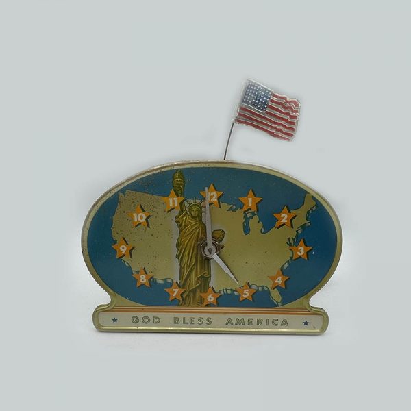 Statue of Liberty Clock - "God Bless America"