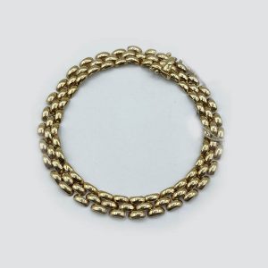 14kt Gold Intertwined Link Thick Bracelet