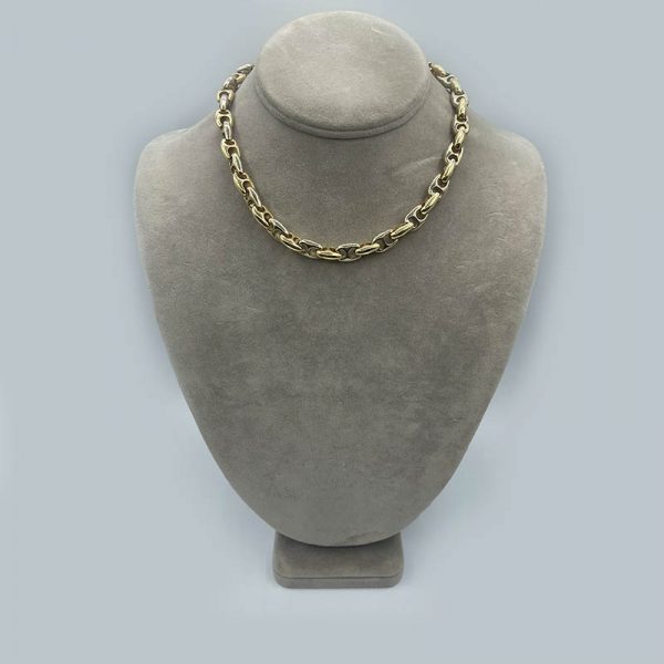 14kt Two Toned Chain Link Necklace
