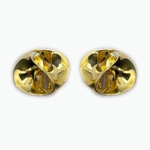 14k gold Swirl Earrings
