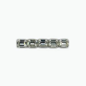 Vintage 5-square rhinestone brooch pin