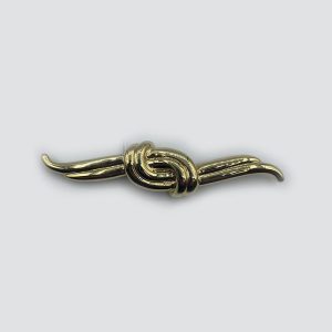 Yellow Metal Twisted Knot Pin
