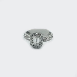 Platinum Engagement Ring Emerald Cut