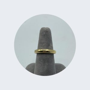 14K Gold Shiny Thin Wedding Band