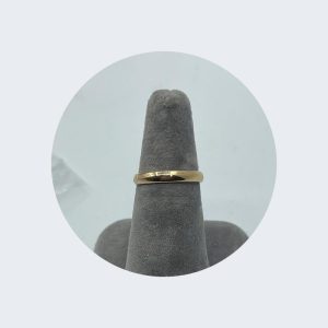 14K Yellow Gold Shiny Band - Wedding - Thin Size