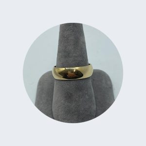 14K Yellow Gold Shiny Medium Wedding Band