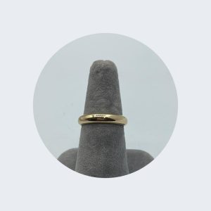 14K Yellow Gold Shiny Wedding Band - Thin