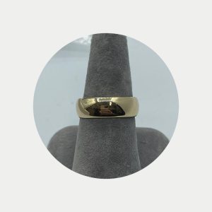 14K Yellow Gold Thick Wedding Band