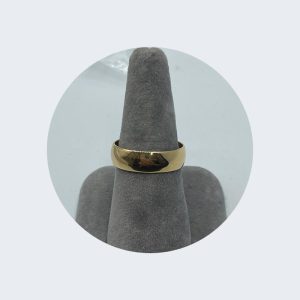 14K Yellow Gold Wedding Band - Medium Shiny