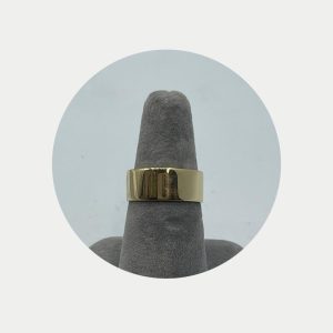 14K Yellow Gold Wedding Band Thick