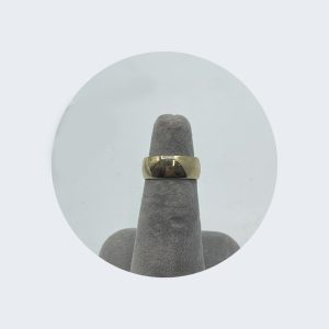 14K Yellow Gold Wedding Band Thick Rounded