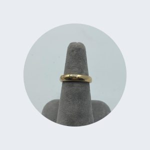 18K Gold Wedding Band Rounded