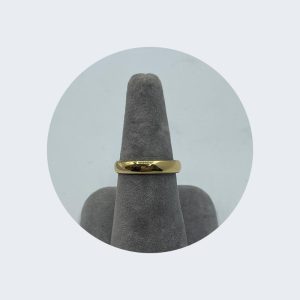 18K Yellow Gold Shiny Thin Wedding Band