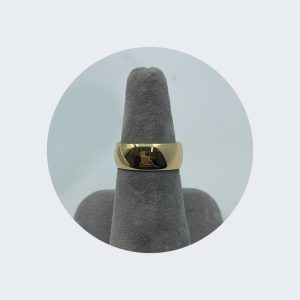 18K Yellow Gold Wedding Band Thick