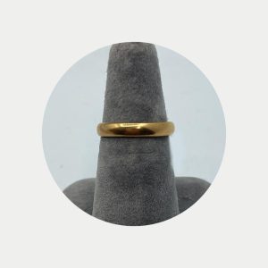 9K Yellow Gold Wedding Band Thin