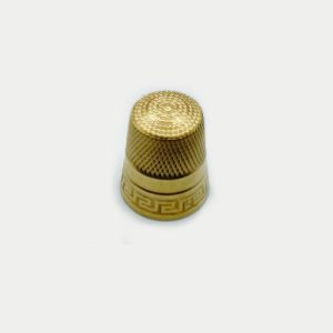 9KT Gold Thimble with Dots and Greek Lattice