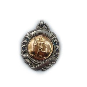 9KT Scottish Silver Sports Coin Pendant Circa 1931