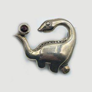 Dinosaur Marcasite Brooch Pin