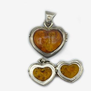 Rounded Amber Locket