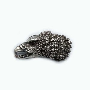 Scottish Silver Antique Pin-Brooch Eagles Head