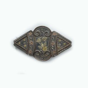 Scottish Silver Antique Pin-Brooch Fruit and Flowers