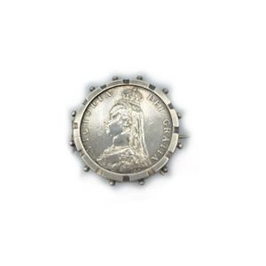 Scottish Silver Victorian Coin Pin Victoria Dei Gratia