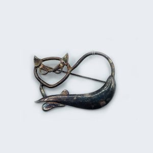 Sterling Cat Brooch